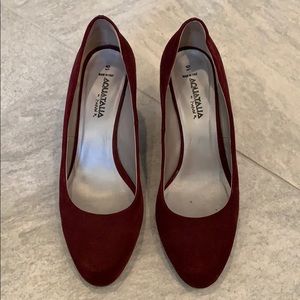 Aquatalia burgundy wedges. Size 9 1/2